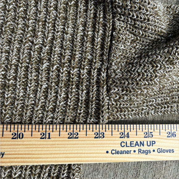 Cupcakes and Cashmere Sweater Size Small Mock Neck Marled Knit Olive - Picture 6 of 7
